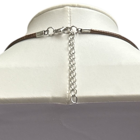 Handmade Black Navy Gold Fluid Art Glass Pendant Necklace by Svetlana Yeung - Picture 11 of 11